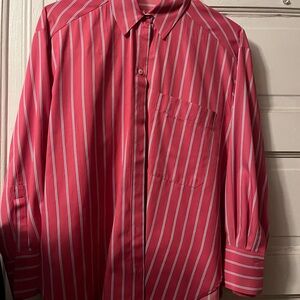 Women’s pink stripe shirt (size xs)